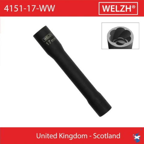 Csavarkiszedő és kerékőr leszedő kulcs 1/2" hosszú 17 mm