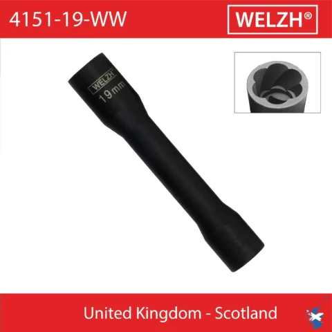Csavarkiszedő és kerékőr leszedő kulcs 1/2" hosszú 19 mm